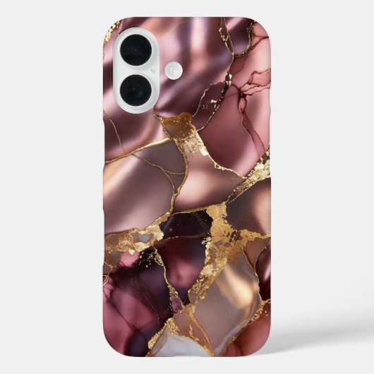 ローズゴールド大理石のスマホケース - 高級抽象デザイン Case-Mate iPhoneケース (裏面)