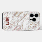 ローズゴールド大理石柄 iPhoneケース (裏面横)