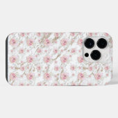 ローズゴールド大理石模様 iPhoneケース (裏面横)