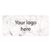 ローズゴールド大理石 ロゴを追加 価格リスト ラックカード (裏面)