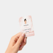 ローズゴールド大理石 登録看護師IDカードホルダー バッジ (手持ち)