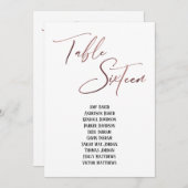 ローズゴールド手書きテーブル16席表 (正面/裏面)