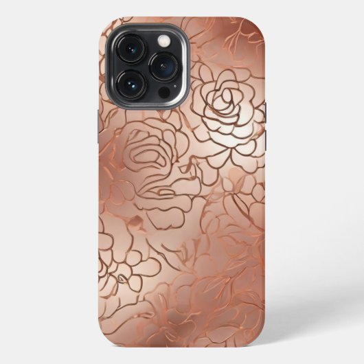ローズゴールド柄 iPhone/iPadケース iPhoneケース (裏面)