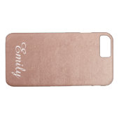 ローズゴールド箔押し写真効果カスタマイズ Case-Mate iPhoneケース (裏面(横))