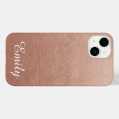 ローズゴールド箔押し写真効果カスタマイズ Case-Mate iPhoneケース (裏面 (横))
