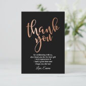 ローズゴールド箔 , サンクスカード 招待状 (スタンド正面)