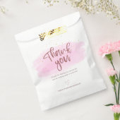 ローズゴールド輝くブライダルシャワー フェイバーバッグ (封をした状態)