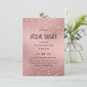 ローズゴールド金属グリッターフローラフォイルルック結婚ズ (スタンド正面)