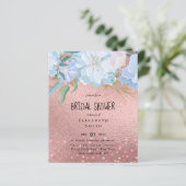 ローズゴールド金属グリッターフローラフォイルルック結婚ズ (スタンド正面)