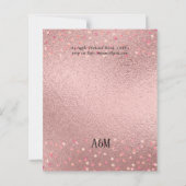 ローズゴールド金属グリッターフローラフォイルルック結婚ズ (裏面)