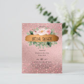 ローズゴールド金属グリッターフローラフォイルルック結婚ズ (スタンド正面)