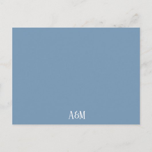 ローズゴールド金属グリッターフローラフォイルルック結婚ズ インビテーションポストカード (裏面)