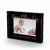 ローズゴールド|おモダン母さんの日をスクリプト フォトブロック (右)