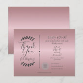 ローズゴールド お買い上げありがとう割引カード (正面/裏面)