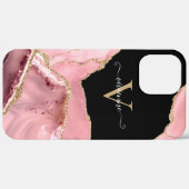 ローズゴールド アゲート ギター モノグラム Case-Mate iPhoneケース (裏面 (横))