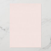ローズゴールド エレガントスクリプト ケンセラネーラ 誕生日 箔招待状 (裏面)