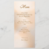 ローズゴールド エレガント フラット メニュー (正面)