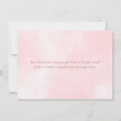 ローズゴールド エレガント 水彩グリーン サンクス サンキューカード (裏面)