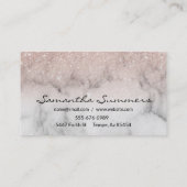 ローズゴールド オンブレ グリッター マーブル オーダーメイド グリッター 名刺 (裏面)