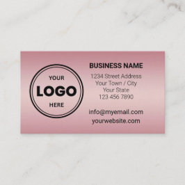 ローズゴールド カスタムロゴとQRコードの名刺 名刺