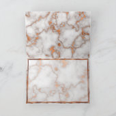 ローズゴールド / カッパーマーブルカリグラフィー サンキューカード (内部)