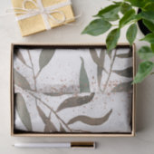 ローズゴールド カッパー ボタニカル グラム モダン ウェディング 薄葉紙 (ギフト)