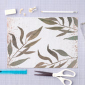 ローズゴールド カッパー ボタニカル グラム モダン ウェディング 薄葉紙 (クラフト)