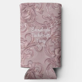 ローズゴールド カービング ウッド バチェロレッテ パーティー フェイバー スリム缶クーラー (裏面)