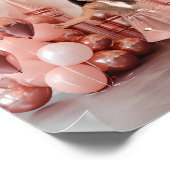 ローズゴールド キャッスル バルーンズ フォトグラフィー 背景 ポスター (角)