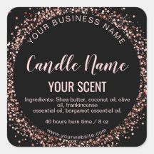 ローズゴールド キャンドル ラベル ソイ キャンドル