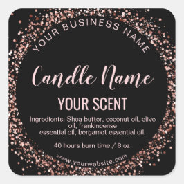 ローズゴールド キャンドル ラベル ソイ キャンドル