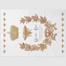 ローズゴールド クイーンビー クラウンベイビー ネーム デコパージュ アート