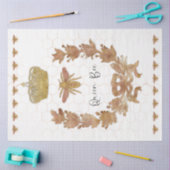 ローズゴールド クイーンビー クラウン ロイヤル グリッター デコパージュ 薄葉紙 (クラフト)