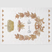 ローズゴールド クイーンビー クラウン ロイヤル グリッター デコパージュ 薄葉紙 (正面)