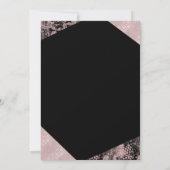 ローズゴールド グラマラス ジオメトリック モダン スイート16 パーティー 招待状 (裏面)