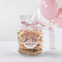 ローズゴールド グラム グリッター スイート16 パーソナライズド