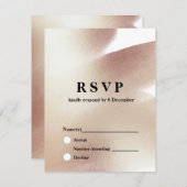 ローズゴールド、グリッターエレガント 3.5" x 5" レスポンスカード (正面/裏面)