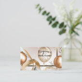 ローズゴールド & グリッター風船 パーティー イベントプランナー 名刺 (スタンド正面)