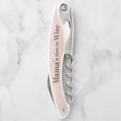 ローズゴールド グリッター おもしろ名言 ワインボトル ママ 専用 ソムリエナイフ (裏面)