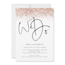 ローズゴールド グリッター ウェディングQRコード