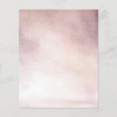 ローズゴールド グリッター ドリップス カリグラフィー ウェディング インビテ チラシ (裏面)