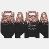 ローズゴールド グリッター ブラック スイート シックスティーン フェイバーボックス (見開き)