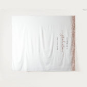 ローズゴールド グリッター 21歳の誕生日 フォト背景 タペストリー (正面(横))