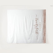 ローズゴールド グリッター 21歳の誕生日 フォト背景 T タペストリー (正面(横))