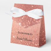 ローズゴールド グリッツ グリッター ブライダルシャワー フェイバーボックス (正面サイド)