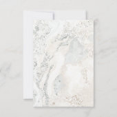 ローズゴールド グレイ グリッター マーブル コンフェッティ エレガント VIP 招待状 (裏面)