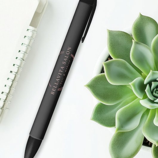 ローズゴールド サークル サロン ロゴ 黒ボールペン