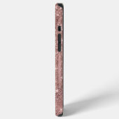 ローズゴールド シック モノグラム iPhoneケース (左側面)
