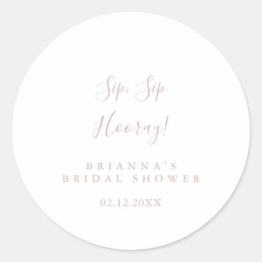 ローズゴールド シップシップ フーレイ ブライズシャワー ラウンドシール (正面)