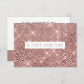 ローズゴールド シマー マーブル ギフト証明書 (正面/裏面)